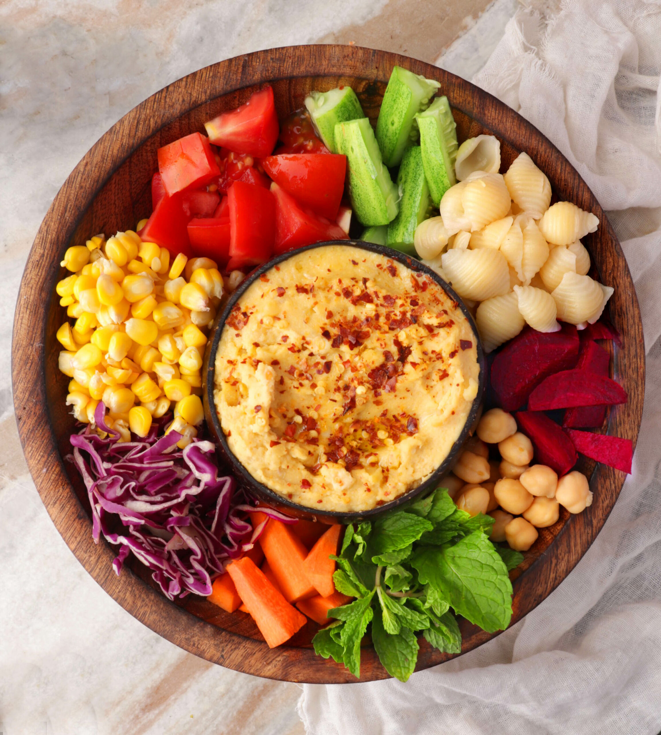 Rainbow Salad Bowl - Mayuri's Jikoni avocado, beetroot, carrot, chickpeas,  cucumber, gluten free, healthy meal, red cabbage, salad, salad bowl, Salad  Dressing, salad green, satvik option, tomato, vegan option, yogurt, za'atar