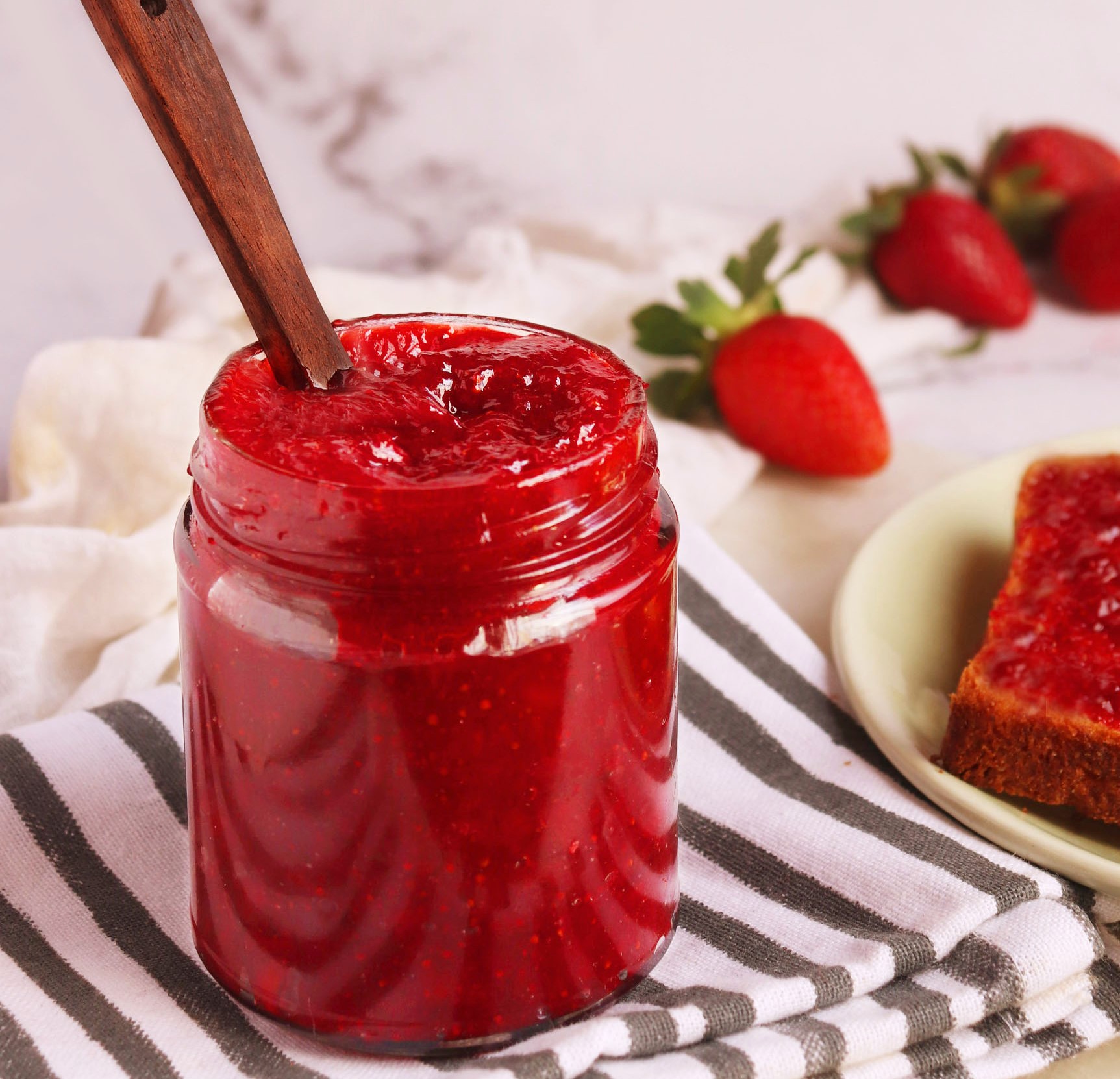  Strawberry Jam  Recipe Homemade and made with only three 