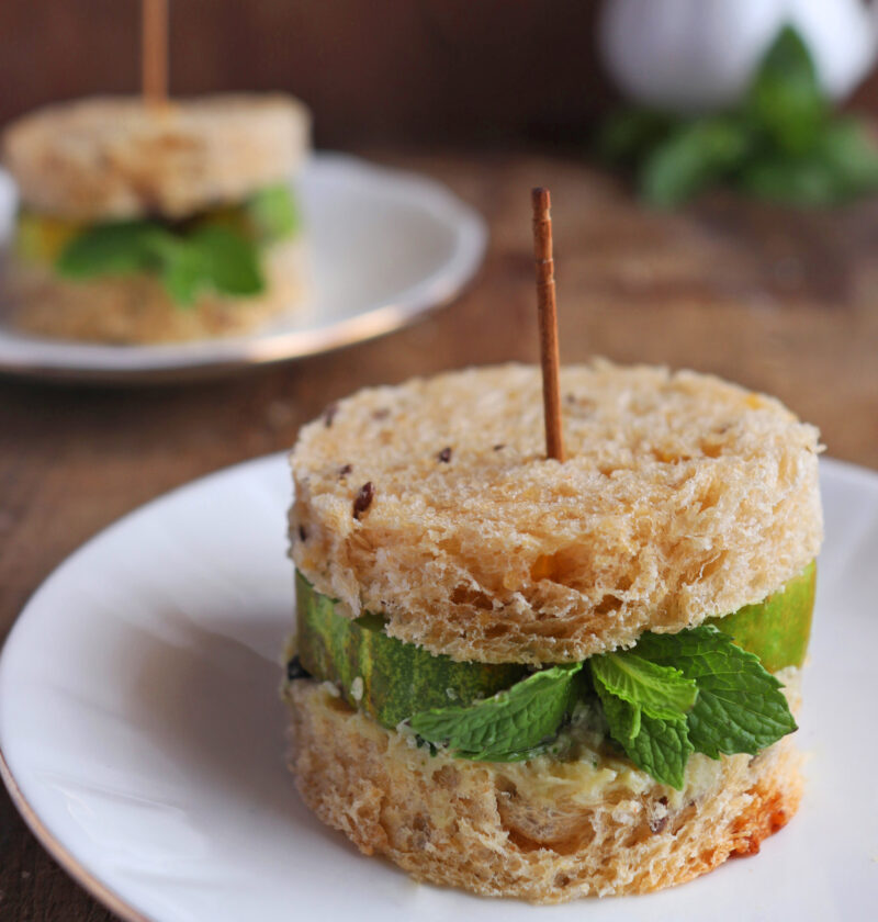 Vegan Cucumber & Mint Tea Sandwich