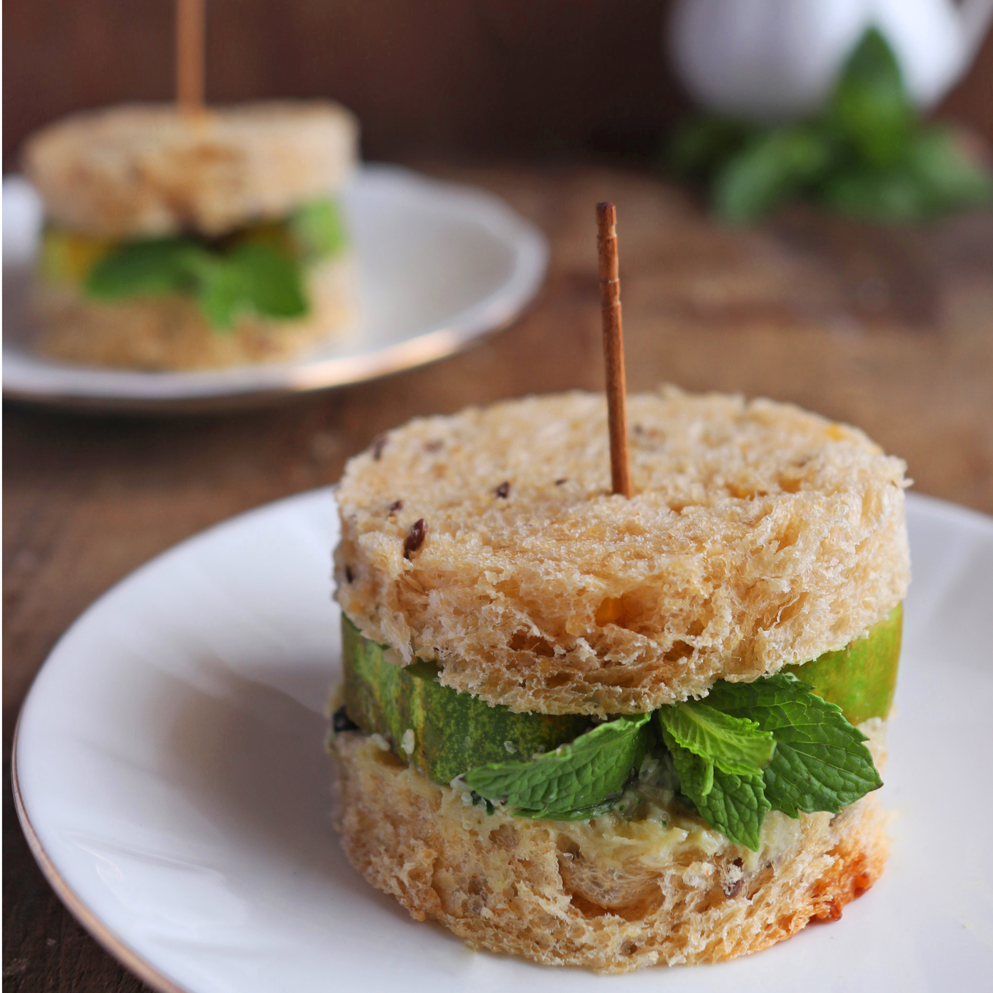 Vegan Cucumber & Mint Tea Sandwich | That Delicious Dish