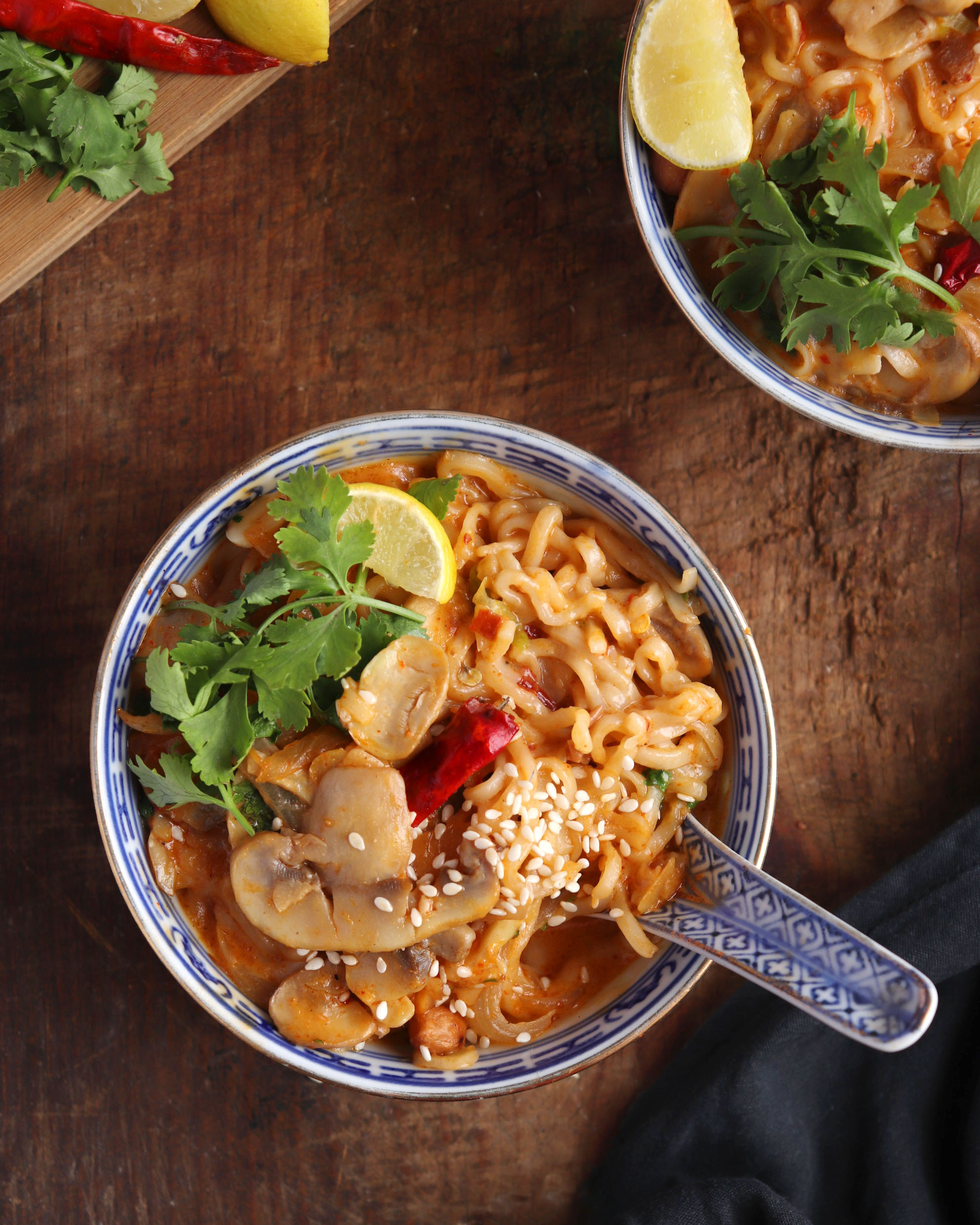 Spicy Thai Mushroom Maggi/Ramen That Delicious Dish